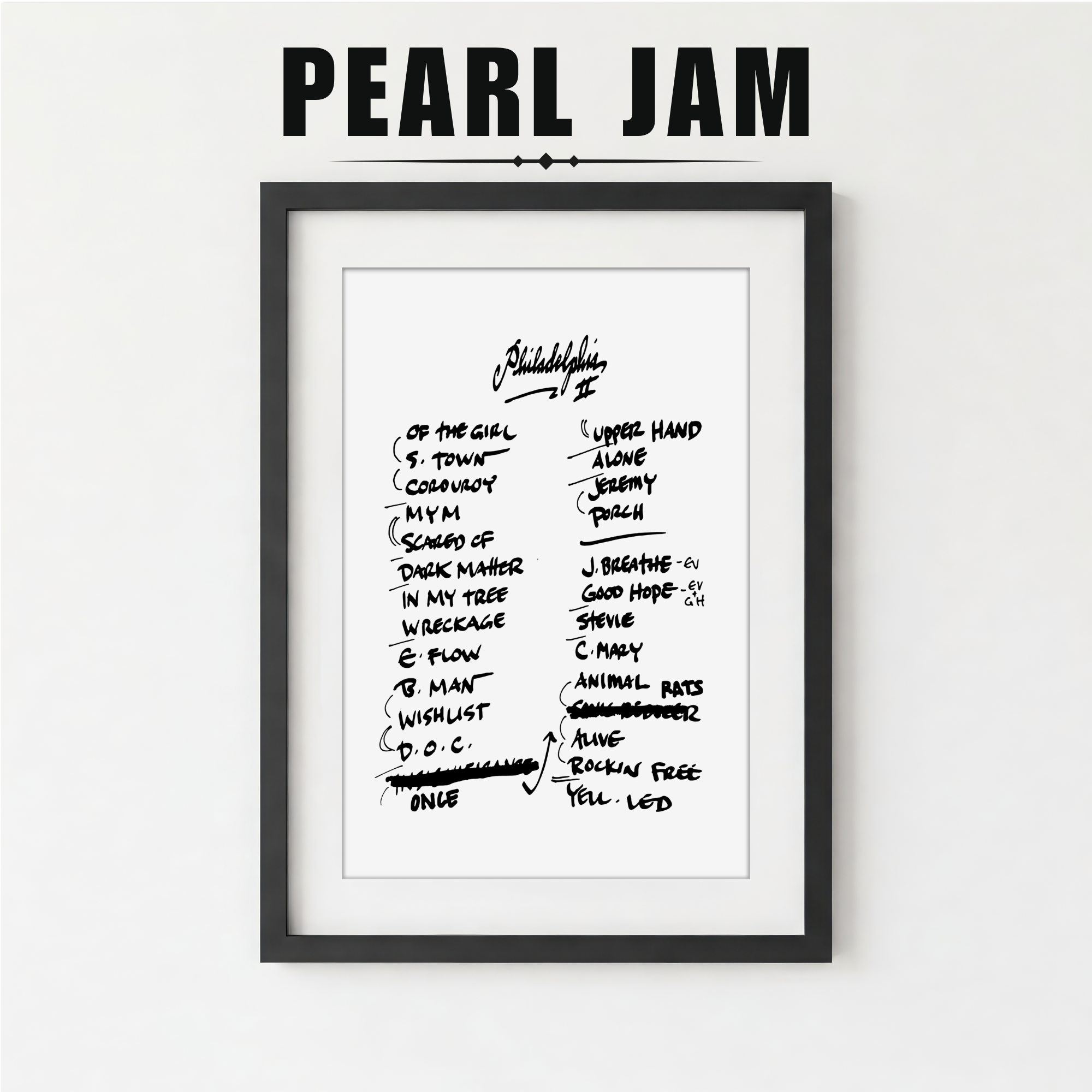 Pearl Jam | Philadelphia | 9/9/24 | Night 2 | Concert | Setlist | Print | Custom | Personalized | Gift for Him | Gift for Her | Special Gift | Music Fan Gift