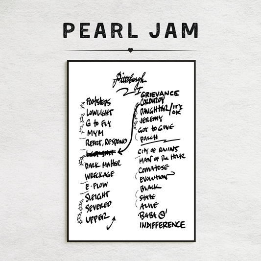 Pearl Jam | Pittsburgh | 5/16/25 | Night 1 | Concert | Setlist | Print | Custom | Personalized | Gift for Him | Gift for Her | Special Gift | Music Fan Gift