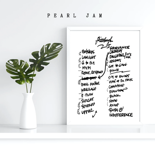 Pearl Jam | Pittsburgh | 5/16/25 | Night 1 | Concert | Setlist | Print | Custom | Personalized | Gift for Him | Gift for Her | Special Gift | Music Fan Gift