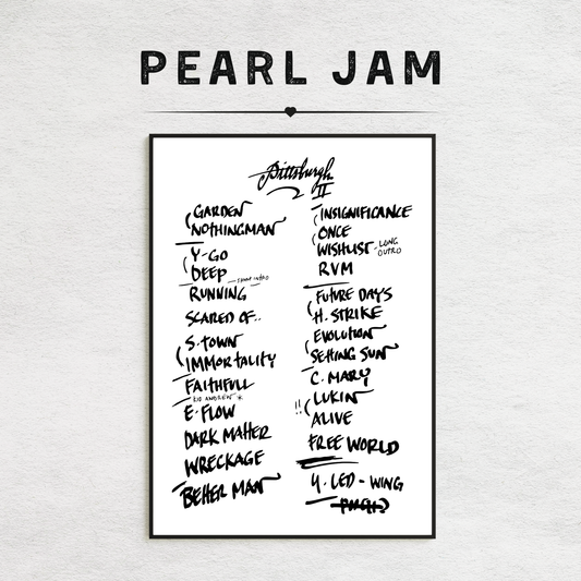 Pearl Jam | Pittsburgh | 5/18/25 | Night 2 | Concert | Setlist | Print | Custom | Personalized | Gift for Him | Gift for Her | Special Gift | Music Fan Gift