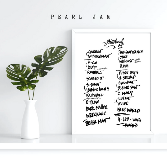 Pearl Jam | Pittsburgh | 5/18/25 | Night 2 | Concert | Setlist | Print | Custom | Personalized | Gift for Him | Gift for Her | Special Gift | Music Fan Gift