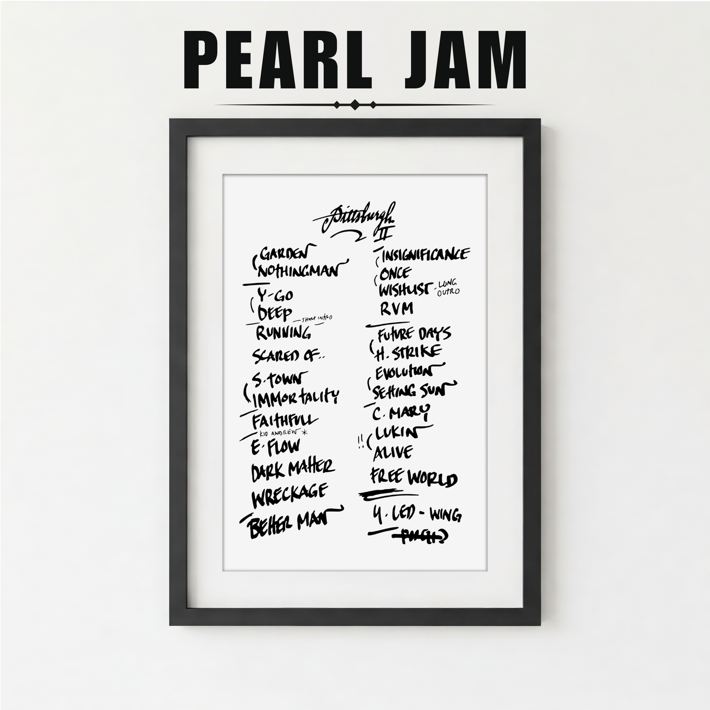 Pearl Jam | Pittsburgh | 5/18/25 | Night 2 | Concert | Setlist | Print | Custom | Personalized | Gift for Him | Gift for Her | Special Gift | Music Fan Gift