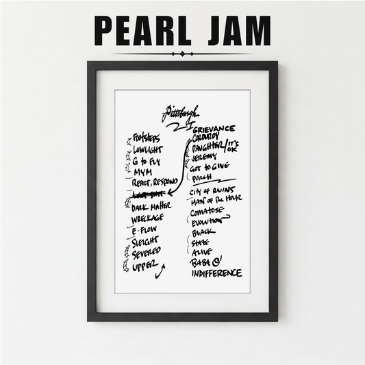 Pearl Jam | Pittsburgh | 5/16/25 | Night 1 | Concert | Setlist | Print | Custom | Personalized | Gift for Him | Gift for Her | Special Gift | Music Fan Gift