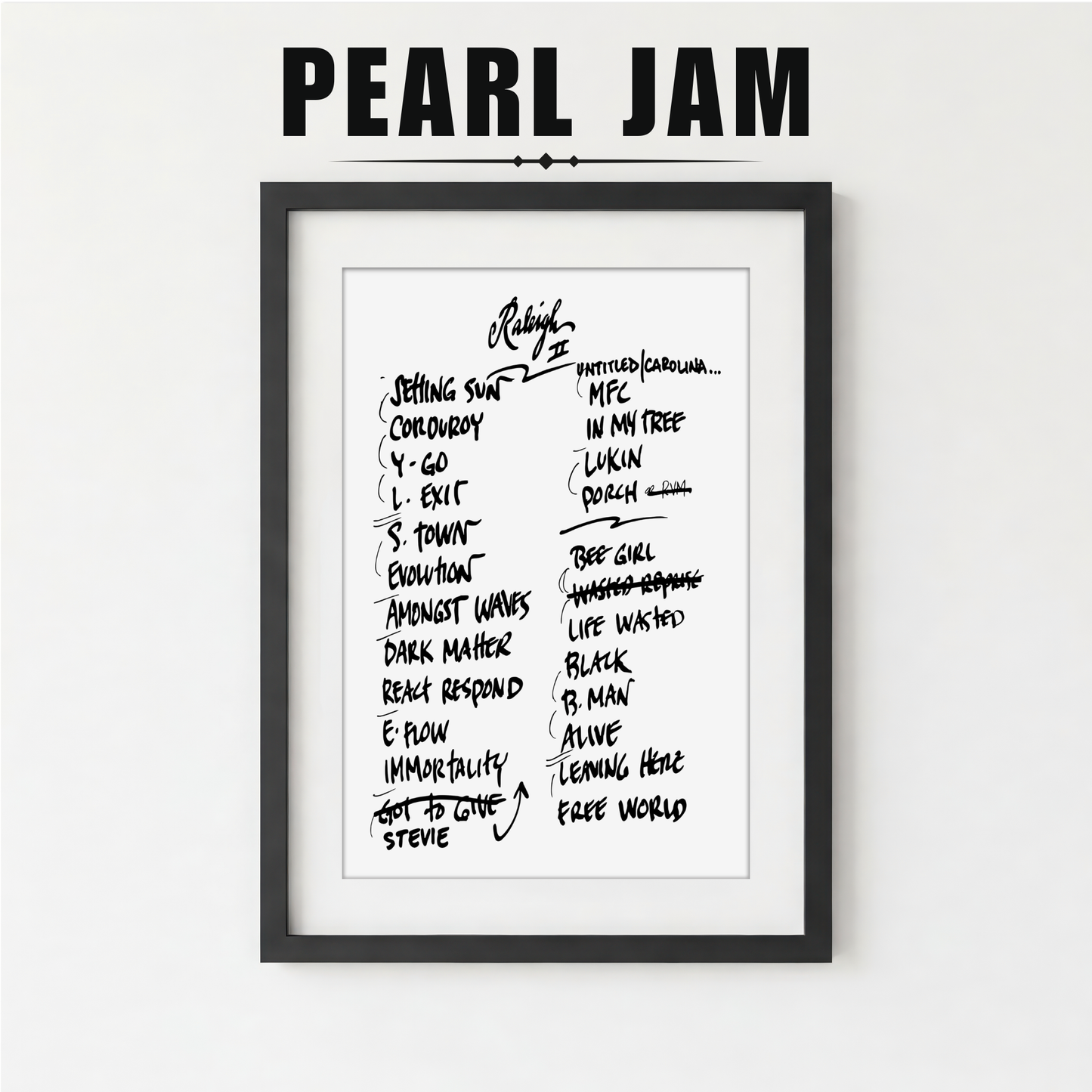 Pearl Jam | Raleigh | 5/13/25 | Night 2 | Concert | Setlist | Print | Custom | Personalized | Gift for Him | Gift for Her | Special Gift | Music Fan Gift