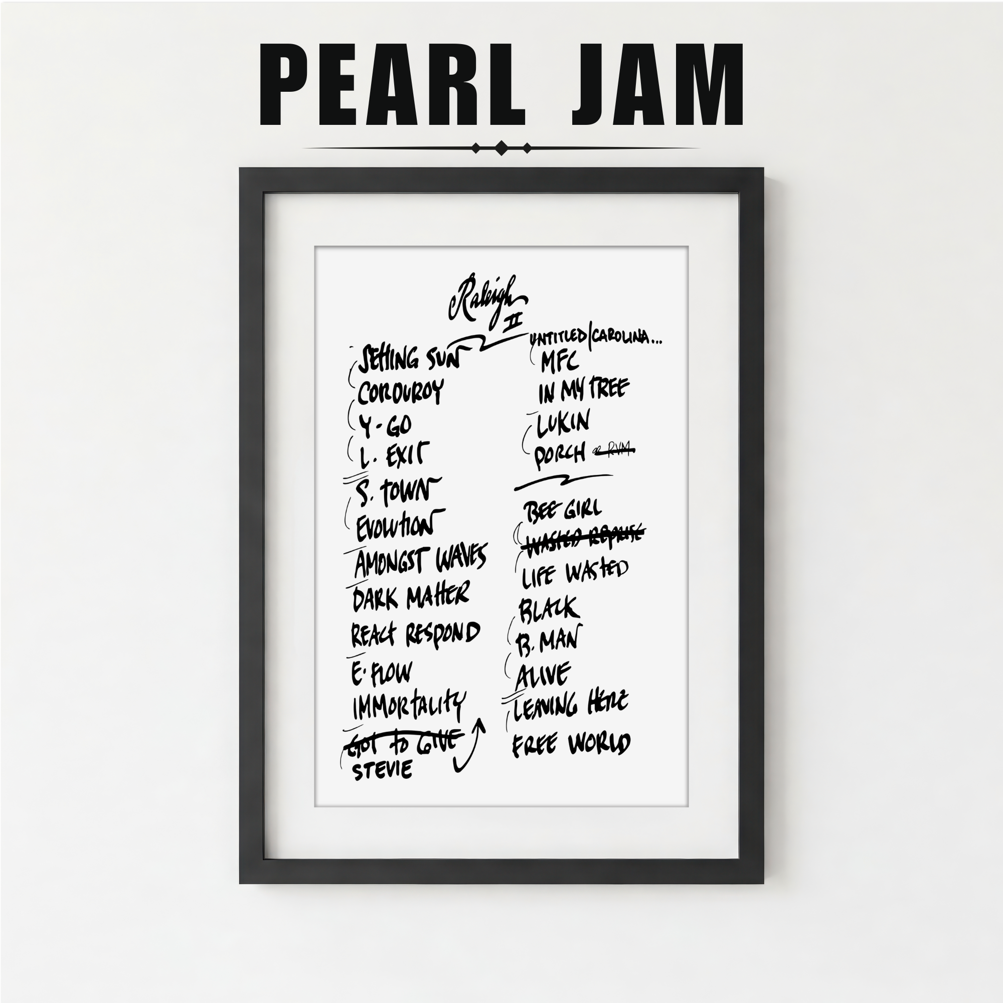 Pearl Jam | Raleigh | 5/13/25 | Night 2 | Concert | Setlist | Print | Custom | Personalized | Gift for Him | Gift for Her | Special Gift | Music Fan Gift