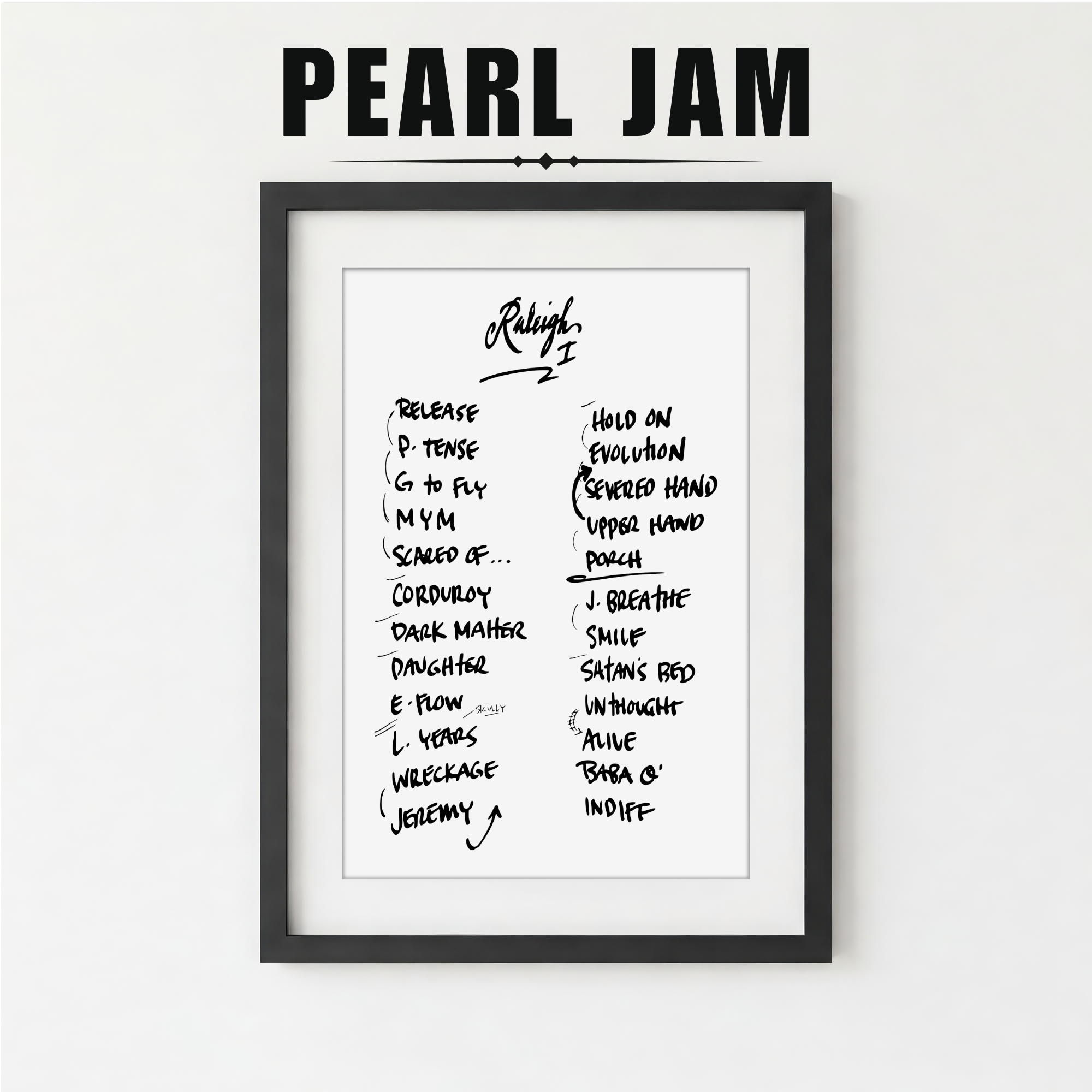 Pearl Jam | Raleigh | 5/11/25 | Night 1 | Concert | Setlist | Print | Custom | Personalized | Gift for Him | Gift for Her | Special Gift | Music Fan Gift