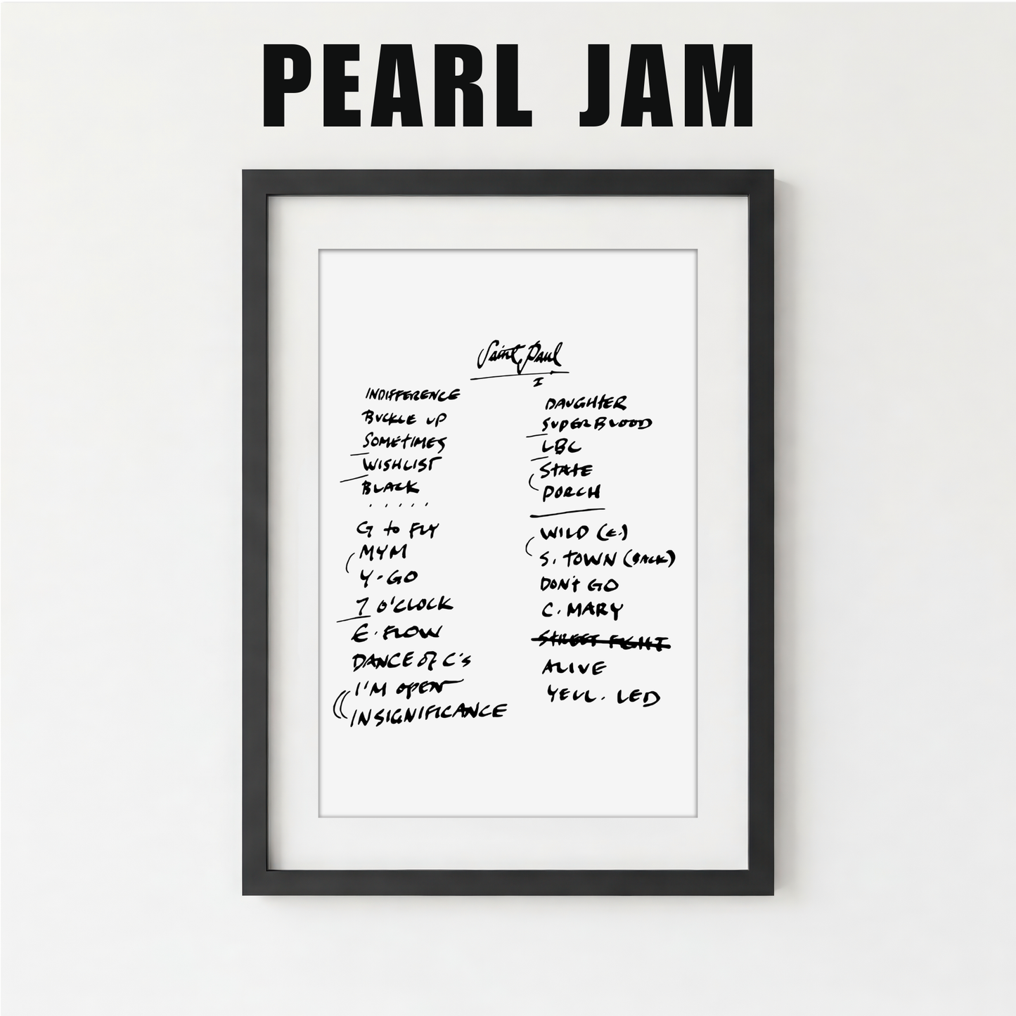 Pearl Jam | Saint Paul | 8/31/23 | Night 1 | Concert | Setlist | Print | Custom | Personalized | Gift for Him | Gift for Her | Special Gift | Music Fan Gift
