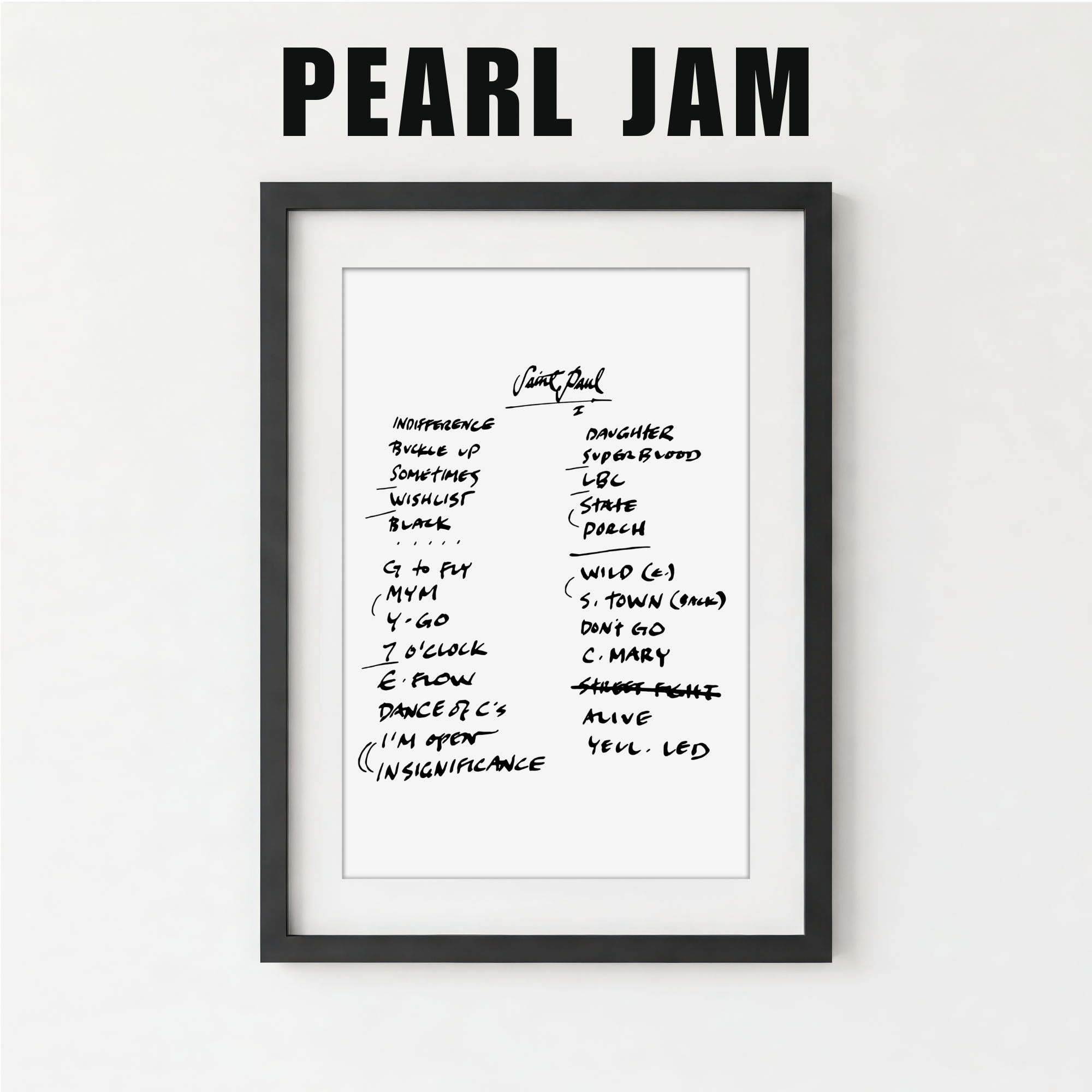 Pearl Jam | Saint Paul | 8/31/23 | Night 1 | Concert | Setlist | Print | Custom | Personalized | Gift for Him | Gift for Her | Special Gift | Music Fan Gift