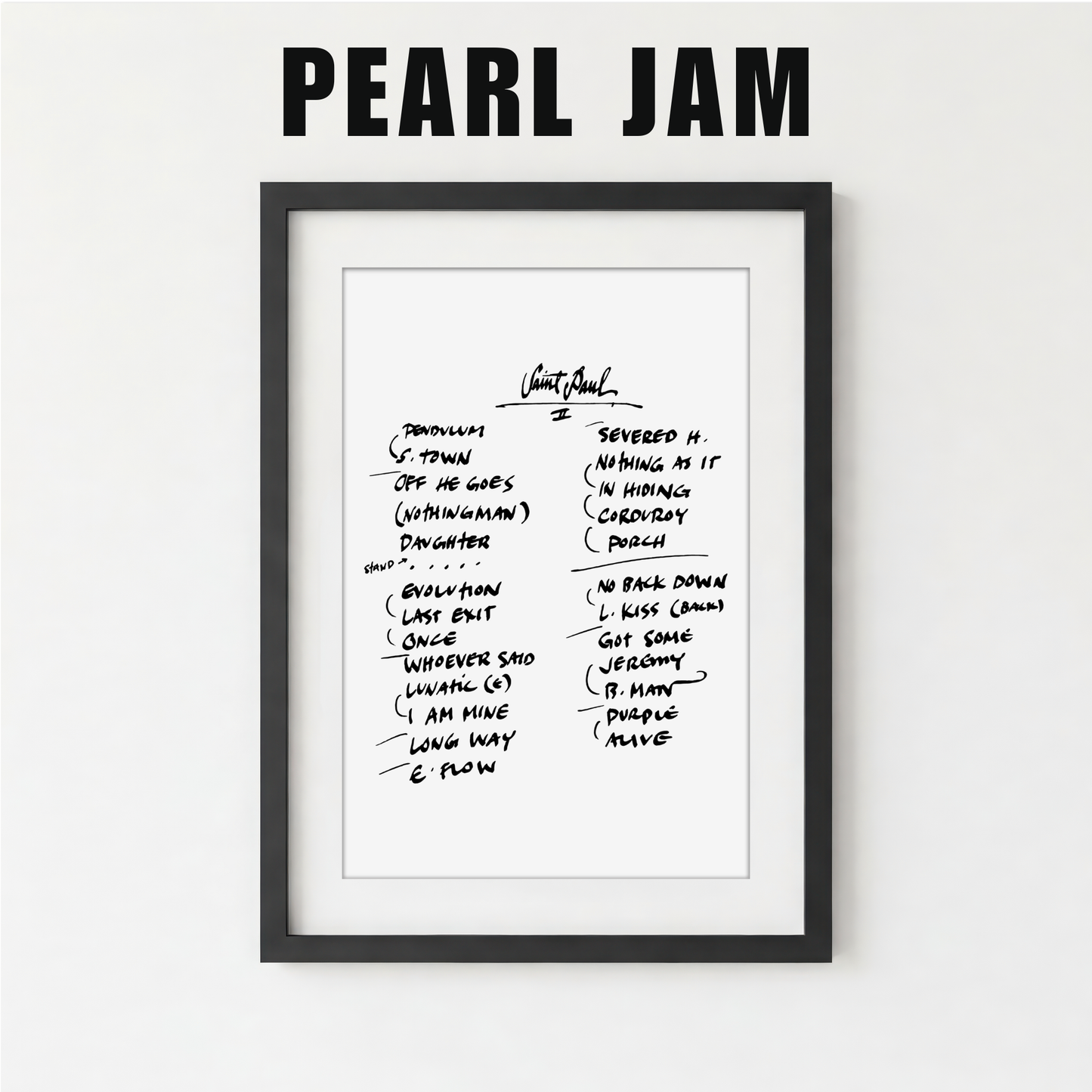 Pearl Jam | Saint Paul | 9/2/23 | Night 2 | Concert | Setlist | Print | Custom | Personalized | Gift for Him | Gift for Her | Special Gift | Music Fan Gift