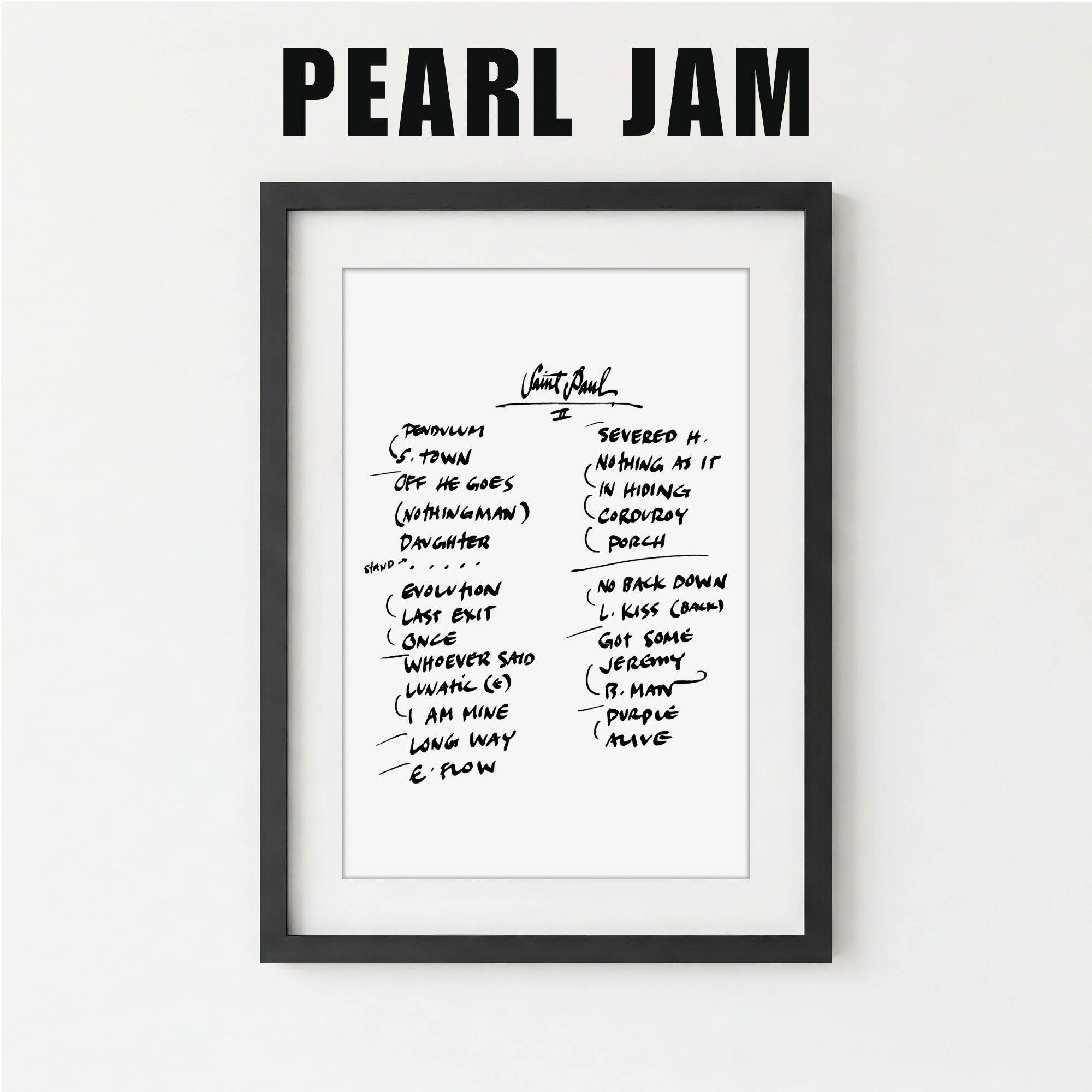 Pearl Jam | Saint Paul | 9/2/23 | Night 2 | Concert | Setlist | Print | Custom | Personalized | Gift for Him | Gift for Her | Special Gift | Music Fan Gift