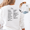 Pearl Jam | Custom | Concert | Setlist | Sweatshirt | Fan Art | Gift for Him | Gift for Her | Unique Gift