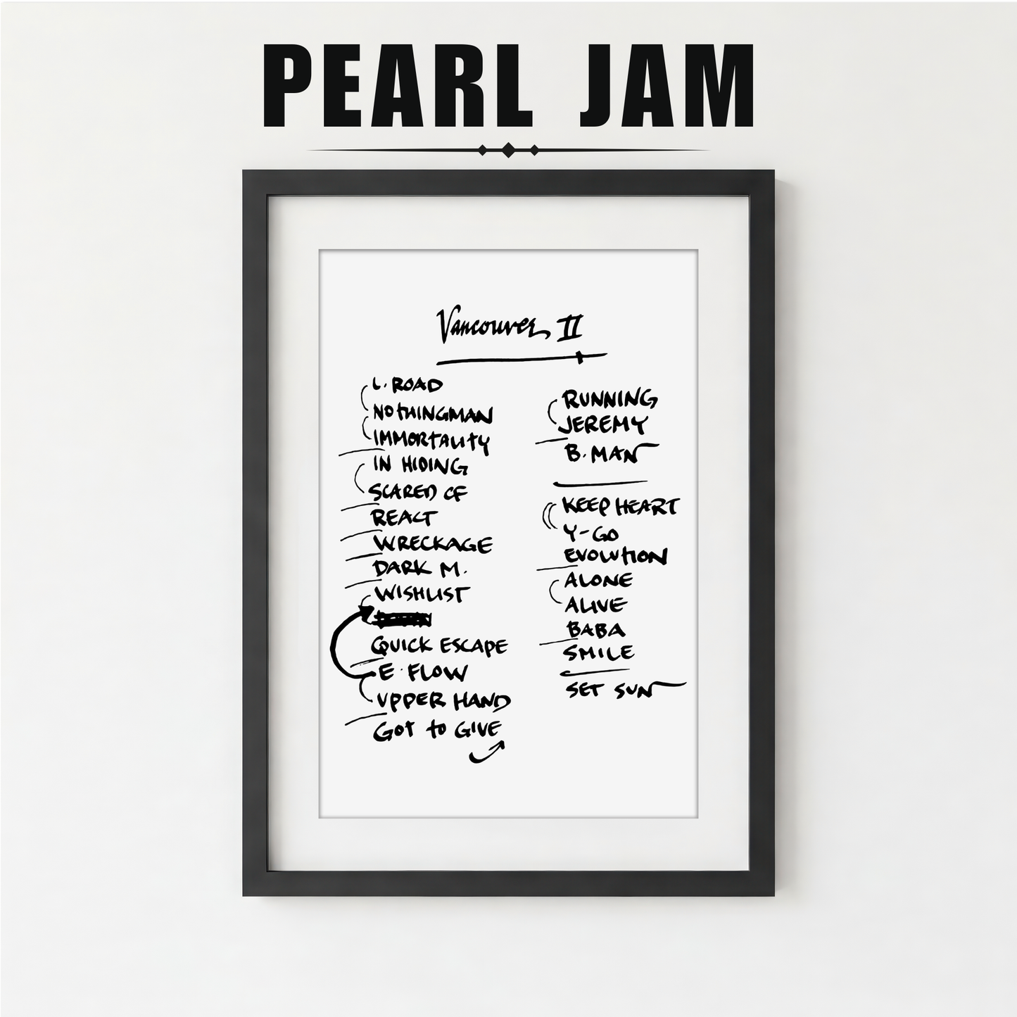 Pearl Jam | Vancouver | 5/6/24 | Night 2 | Concert | Setlist | Print | Custom | Personalized | Gift for Him | Gift for Her | Special Gift | Music Fan Gift