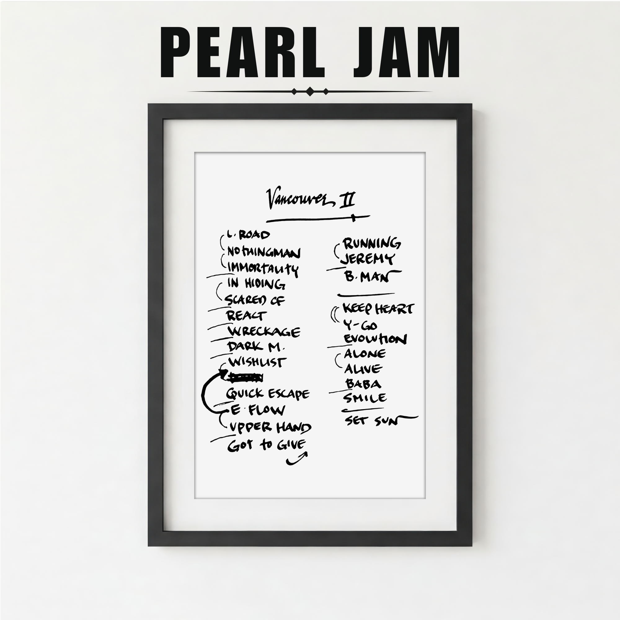 Pearl Jam | Vancouver | 5/6/24 | Night 2 | Concert | Setlist | Print | Custom | Personalized | Gift for Him | Gift for Her | Special Gift | Music Fan Gift