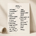 Pearl Jam Atlanta Setlist Wall Art - State Farm Arena, Night 1 - 4/29/25
