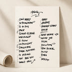 Pearl Jam Atlanta Setlist Wall Art - State Farm Arena, Night 1 - 4/29/25
