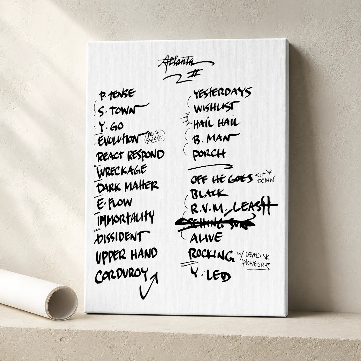 Pearl Jam Atlanta Setlist Wall Art - State Farm Arena, Night 2 - 5/1/25