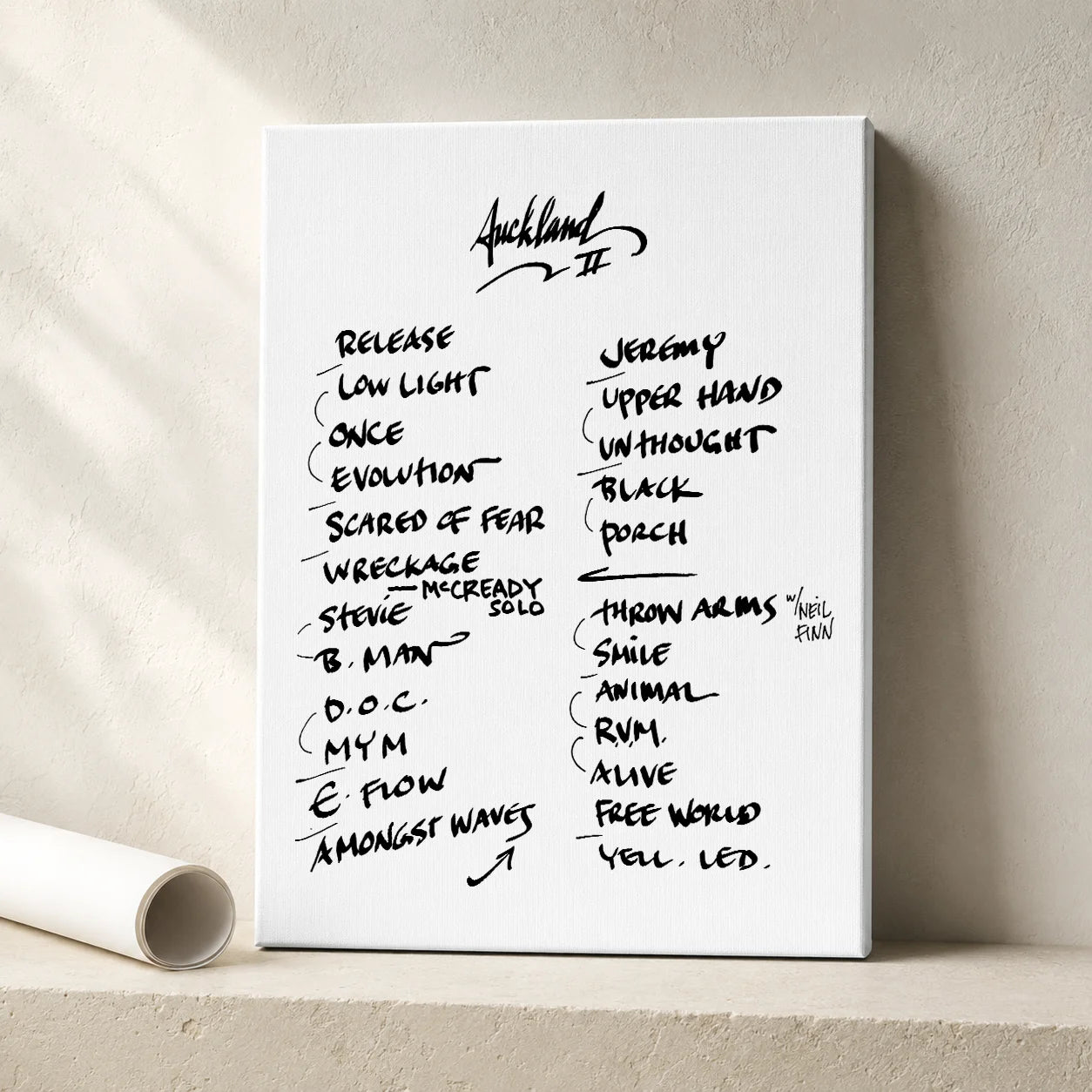 Pearl Jam Auckland Setlist Wall Art - Go Media Stadium, Mt Smart, Night 2 - 11/10/24