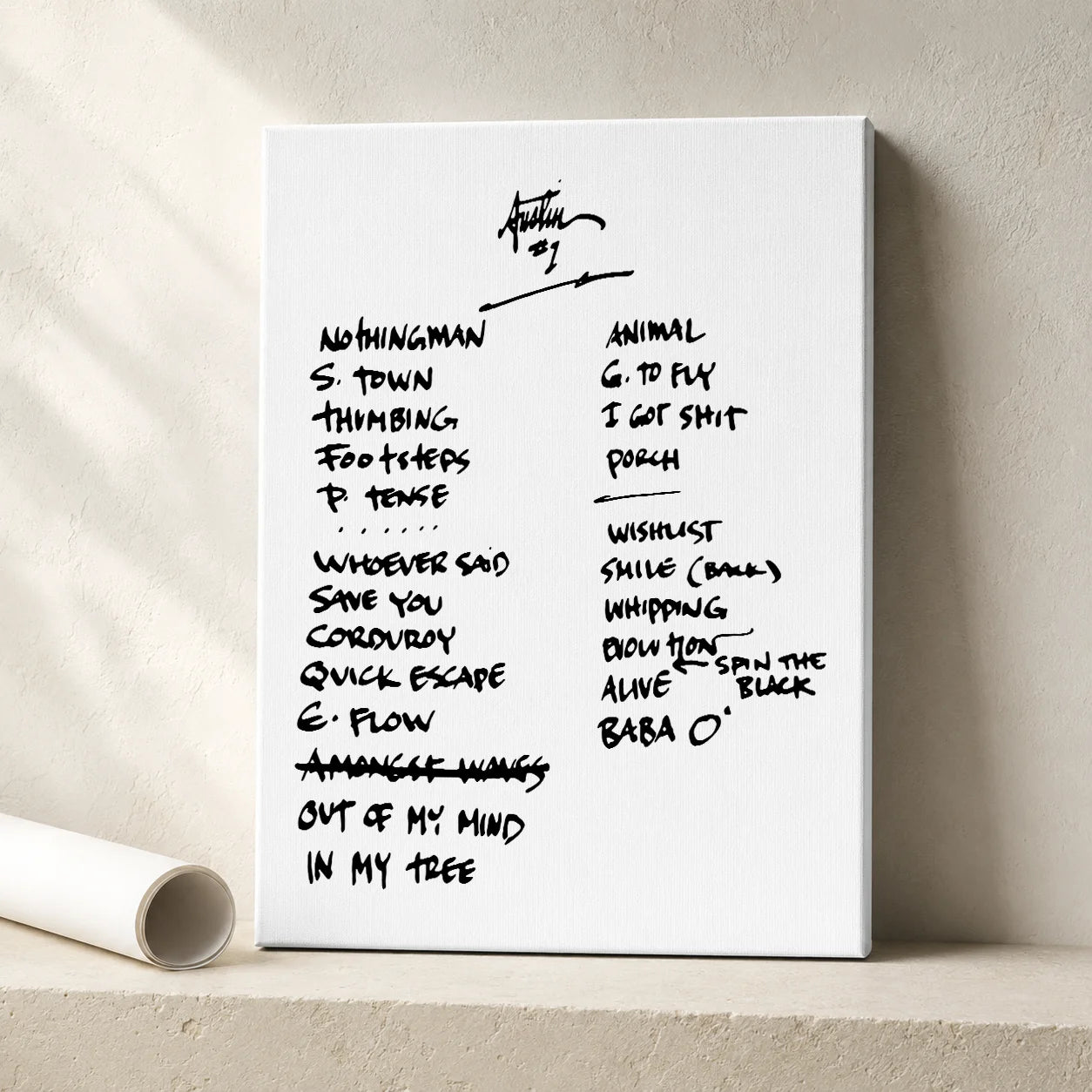 Pearl Jam Austin Setlist Wall Art - Moody Center, Night 1 - 9/18/23