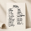 Pearl Jam BottleRock Setlist Wall Art - Napa Valley Expo - 5/25/24