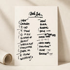 Pearl Jam BottleRock Setlist Wall Art - Napa Valley Expo - 5/25/24