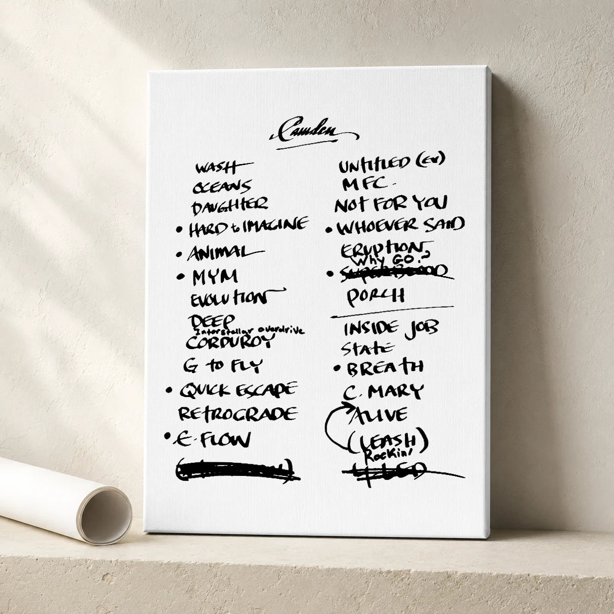 Pearl Jam Camden Setlist Wall Art - Freedom Mortgage Pavilion - 9/14/22