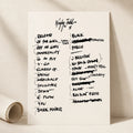 Pearl Jam Chicago Setlist Wall Art - Wrigley Field, Night 1 - 8/29/24