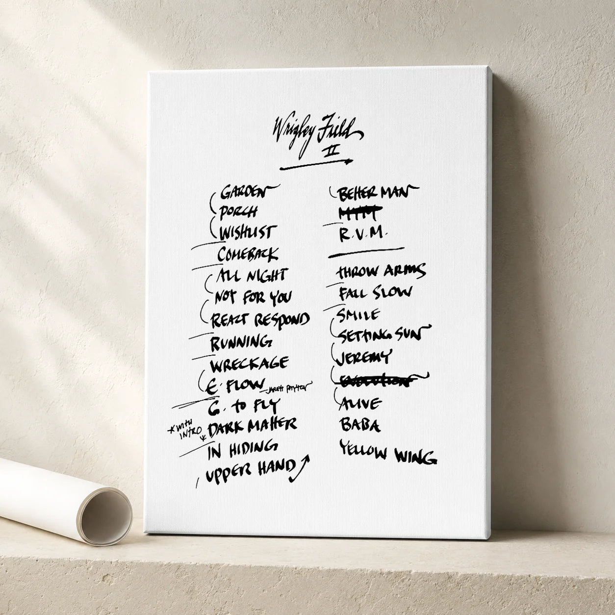 Pearl Jam Chicago Setlist Wall Art - Wrigley Field, Night 2 - 8/31/24