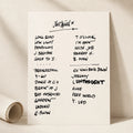 Pearl Jam Fort Worth Setlist Wall Art - Dickies Arena, Night 2 - 9/15/23