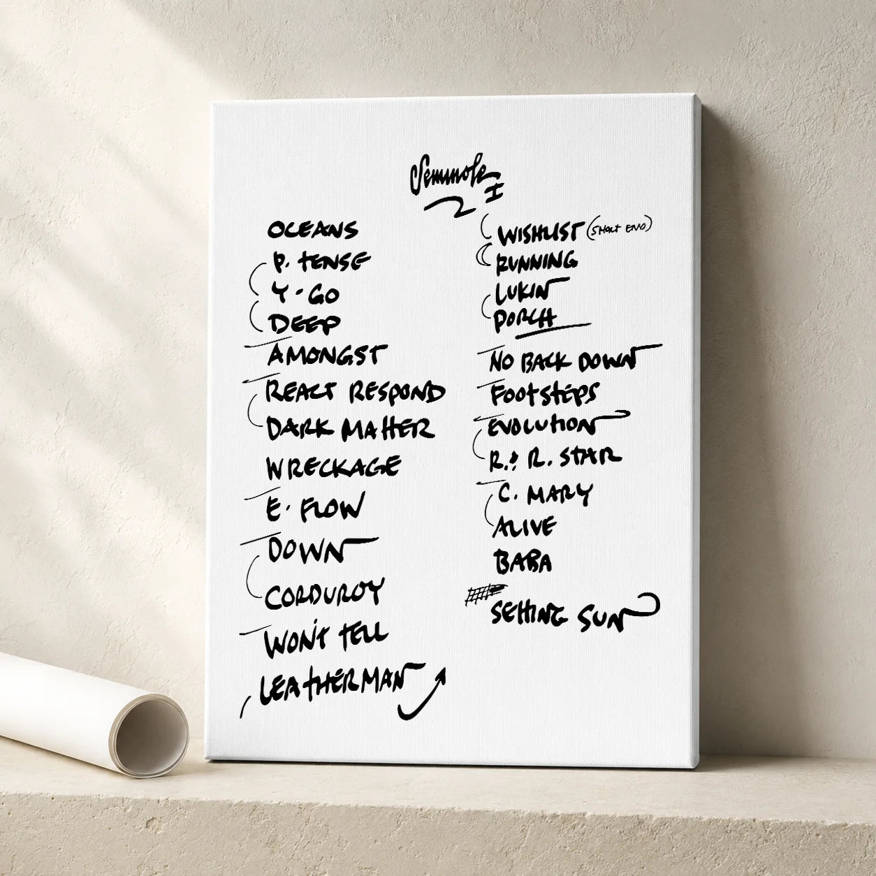 Pearl Jam Hollywood Setlist Wall Art - Hard Rock Live, Night 1 - 4/24/25