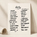 Pearl Jam Hollywood Setlist Wall Art - Hard Rock Live, Night 2 - 4/26/25