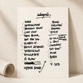 Pearl Jam Indianapolis Setlist Wall Art - Ruoff Music Center - 8/26/24