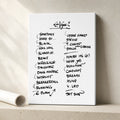 Pearl Jam Las Vegas Setlist Wall Art - MGM Grand Garden Arena, Night 1 - 5/16/24