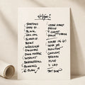 Pearl Jam Las Vegas Setlist Wall Art - MGM Grand Garden Arena, Night 1 - 5/16/24