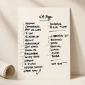 Pearl Jam Los Angeles Setlist Wall Art - Kia Forum, Night 1 - 5/21/24