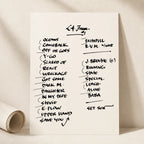 Pearl Jam Los Angeles Setlist Wall Art - Kia Forum, Night 1 - 5/21/24