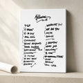 Pearl Jam Melbourne Setlist Wall Art - Marvel Stadium, Night 1 - 11/16/24