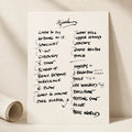 Pearl Jam Missoula Setlist Wall Art - Washington–Grizzly Stadium - 8/22/24