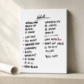 Pearl Jam Nashville Setlist Wall Art - Bridgestone Arena - 9/16/22