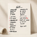 Pearl Jam Nashville Setlist Wall Art - Bridgestone Arena - 9/16/22