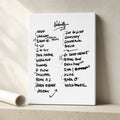 Pearl Jam Nashville Setlist Wall Art - Bridgestone Arena, Night 1 - 5/6/25