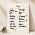 Pearl Jam Nashville Setlist Wall Art - Bridgestone Arena, Night 1 - 5/6/25