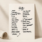 Pearl Jam Nashville Setlist Wall Art - Bridgestone Arena, Night 1 - 5/6/25