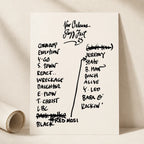 Pearl Jam New Orleans Setlist Wall Art - Jazz Fest - 5/3/25