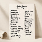 Pearl Jam New York Setlist Wall Art - Madison Square Garden, Night 1 - 9/3/24