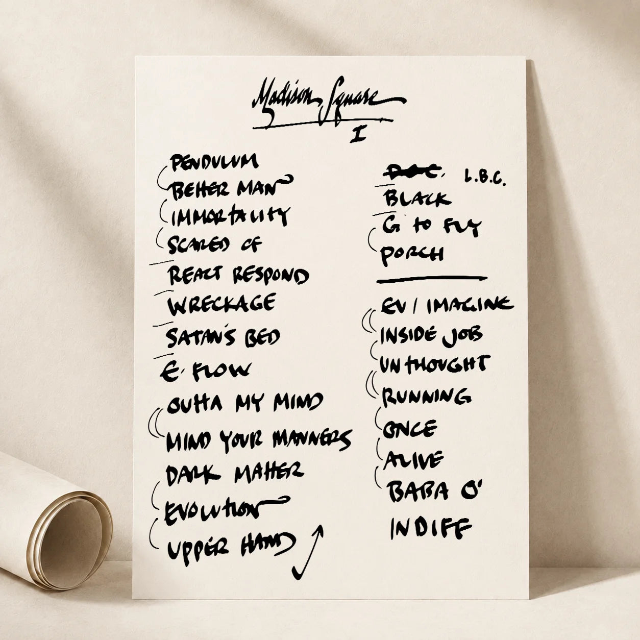 Pearl Jam New York Setlist Wall Art - Madison Square Garden, Night 1 - 9/3/24