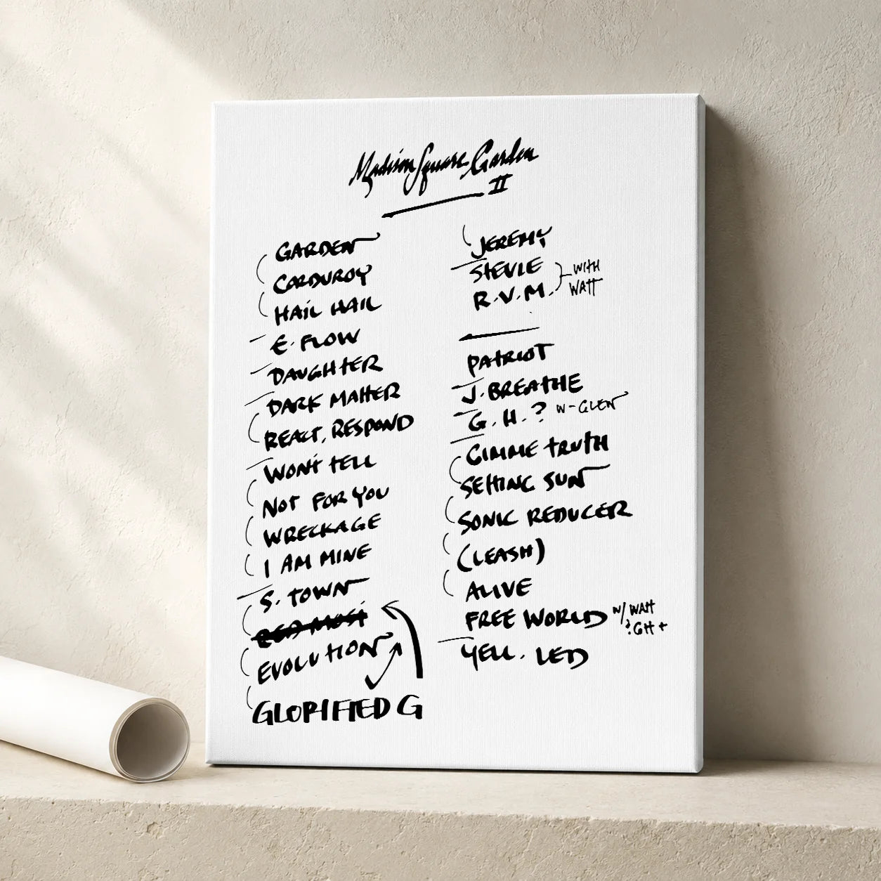 Pearl Jam New York Setlist Wall Art - Madison Square Garden, Night 2 - 9/4/24
