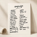 Pearl Jam New York Setlist Wall Art - Madison Square Garden, Night 2 - 9/4/24