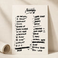 Pearl Jam Philadelphia Setlist Wall Art - Wells Fargo Center, Night 2 - 9/9/24