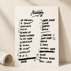 Pearl Jam Philadelphia Setlist Wall Art - Wells Fargo Center, Night 2 - 9/9/24