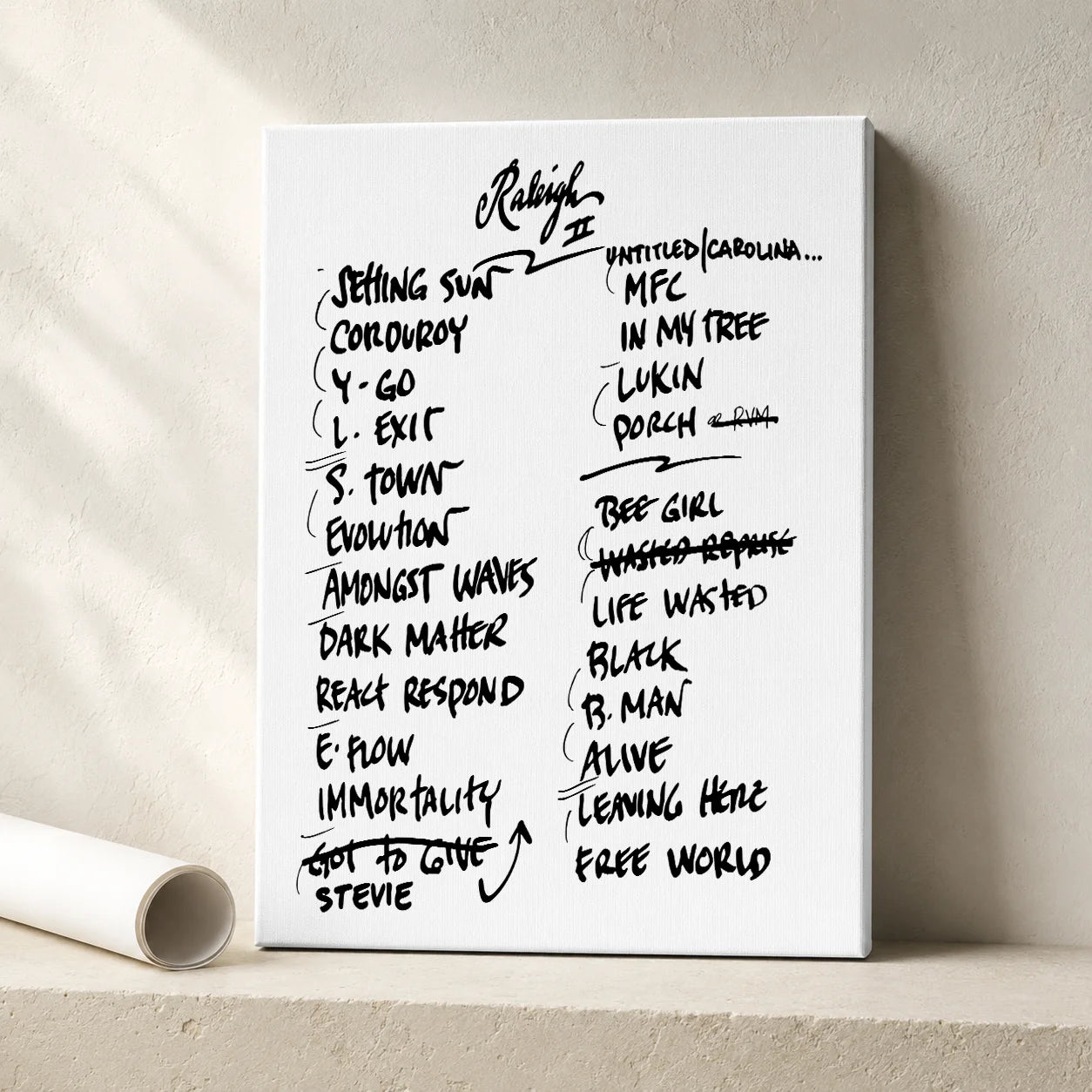 Pearl Jam Raleigh Setlist Wall Art - Lenovo Center, Night 2 - 5/13/25